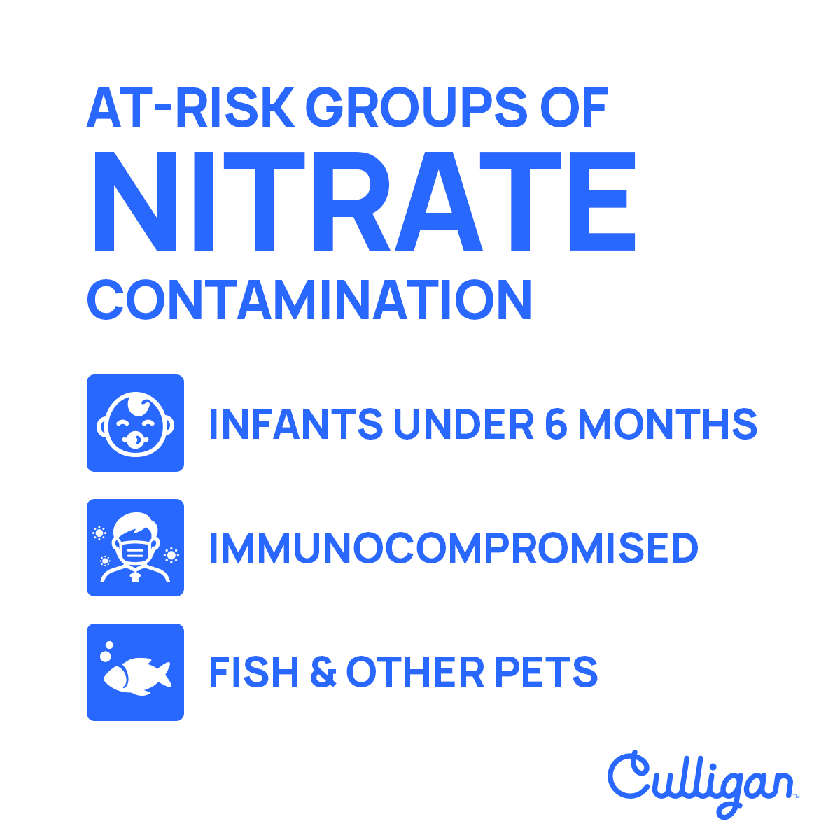 graphic explaining at-risk groups for nitrate exposure