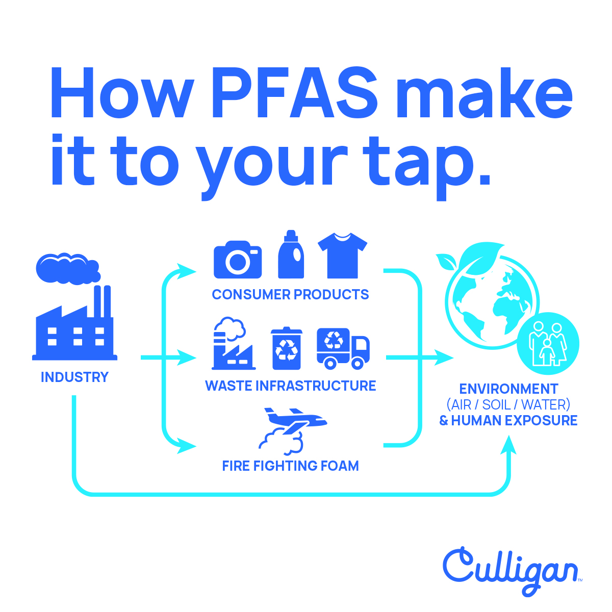 graphic explaining PFAS in tap water